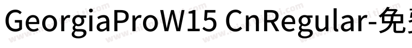 GeorgiaProW15 CnRegular字体转换